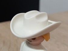 PLAYMOBIL CHAPEAU BLANC SHÉRIF COWBOY COWBOY QUART BANDIT OUEST QUADRILATÈRE