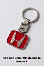 Porte-clés HONDA Rouge en Métal Haute Qualité Accessoire Voiture Civic Type R