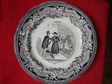 ASSIETTE ILLUSTRE HUMORISTIQUE  DE GIEN  N° 2 VERS 1875 