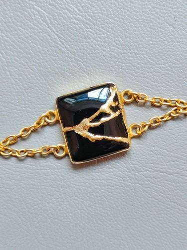 Bracelet kintsugi onyx noir - kintsugi,