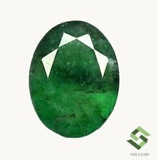 9x7 MM Certifié Naturel Émeraude Coupe Ovale 1.94 Cts non Traité Ample Gemme