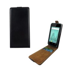 Wiko Sunny 2 Coque De Protection Noire Sac Flip Cover Bumper Étuis Neuf