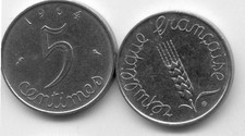 Pièce de monnaie coin money moneda FRANCE 5 Centimes EPI 1964 trés bon état