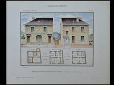 CUSSAC, BUREAU DE POSTES - 1906 - GRANDE PLANCHE COULEUR - GAY BELLILE