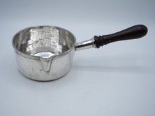 RARE POELON CASSEROLE EN ARGENT MASSIF MANCHE BOIS POINCON COQ PARIS 1809