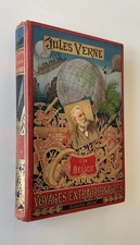 JULES VERNE , Hetzel portrait collé , L'ile à hélice , 1895 . BE