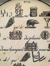 Assiette Creil ? Choisy? Rebus Début XIX ème Rare numero 14