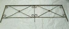190 X 62 cm - Ancien fin garde corps de toit de serre de jardin, en fer forgé