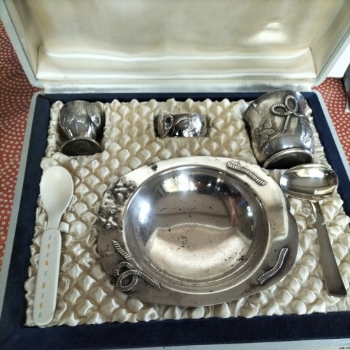 Coffret baptême métal - en,