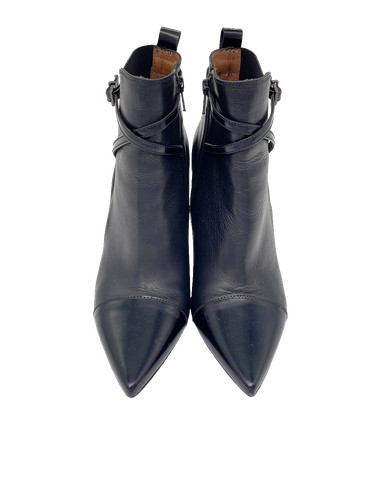 Bottines cuir noir - bottines, en