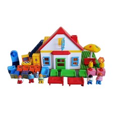 Playmobil 1.2.3 6768 Maison avec Mobilier Escalier Figurines Jardin Enfants TBE