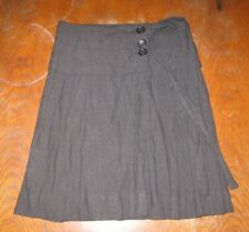 Comptoir des cotonniers- Jupe plissée- Kilt- 20% laine- grise à fils argent - 36