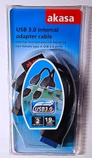 Câble adaptateur interne noir Akasa AK-CBUB09-15BK USB3.0 - Comme Neuf !