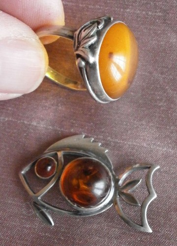 Bague fleur broche poisson - bague,