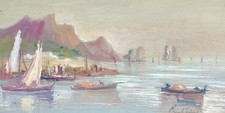 Belle huile sur bois - belle,