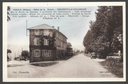 Cpa poule hotel de - , la