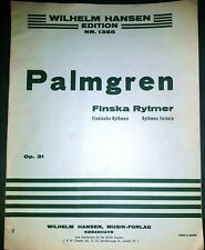Livre de partitions pour piano ancien Palmgren Finska Rytmer