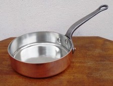 Sauteuse Cuivre étamé alimentaire d 20 cm MADE IN FR ANCE, FR COPPER PAN 4.37 Lb