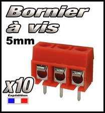 966R/10# Bornier à vis rouge