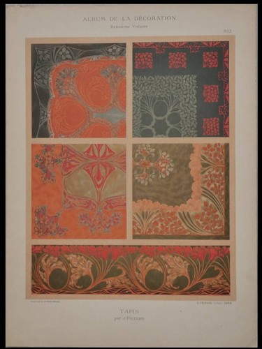 Tapis art nouveau - art, fleurs