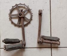 pedalier de velo ou tricycle safety avant 1900 1 dent sur deux chaine large