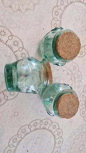 Lot bocaux verre vert - bocaux, en