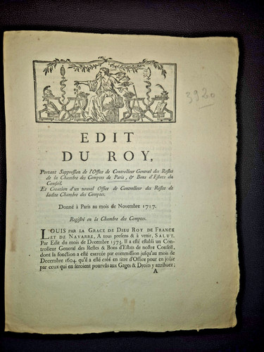 édit roi 1717 louis - Édit, du