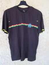 T-shirt OLYMPIQUE DE MARSEILLE OM 2011 ADIDAS vintage noir couleur rasta L