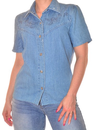 Chemise manches courtes bleu - chemise,
