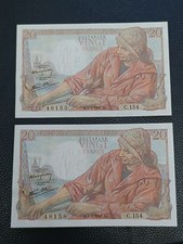 Lot billets 20 francs - lot,