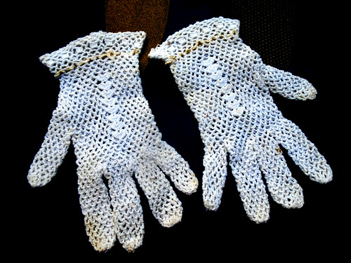 Paire gants anciens en - anciens,