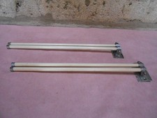 2 Porte-serviettes Vintage avec 2 bras chacun  en métal et chrome