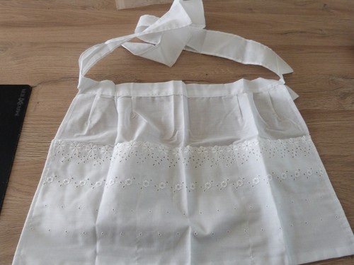 Ancien tablier blanc - tablier,, blanc,