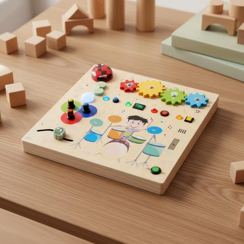 Planche tactile led bois - led, en
