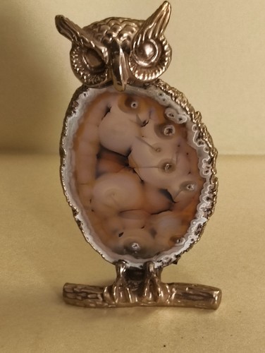 Chouette décorative agate - chouette, en
