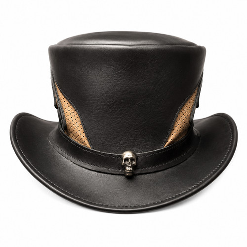 Chapeau haut cuir style - chapeau,