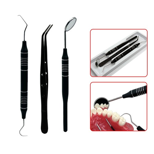 3pcs black dental oral - 3pcs,
