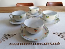 4 Déjeuners Thé/café Porcelaine Guy Degrenne Collection Sucré Salé