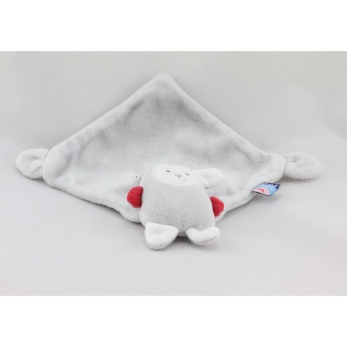 Doudou plat lapin - , gris