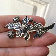 18e ANCIENNE BROCHE DIAMANT OR