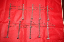 JV HO 10 POTEAUX SUPPORT CATENAIRE EN ZAMAC TRAIN ELECTRIQUE LOT 2