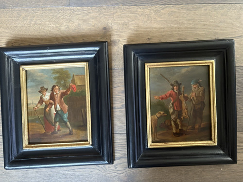 Paire tableaux anciens le - de,