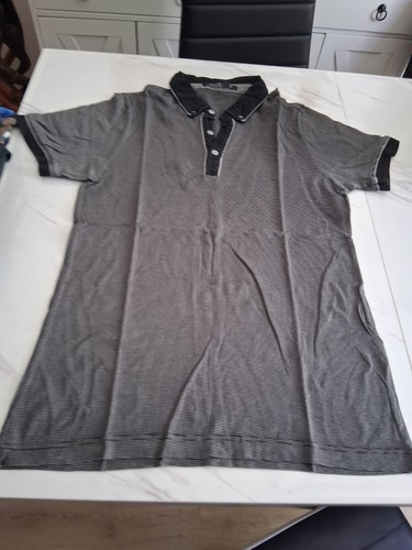 Polo rayé noir gris t - et, t-