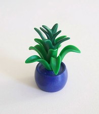 PLAYMOBIL (R610) MAISON MODERNE - Plante d'Intérieur dans Pot Bac Bleu 3968