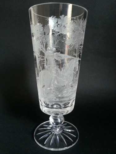 Rare vase xixe cristal taillé - rare,