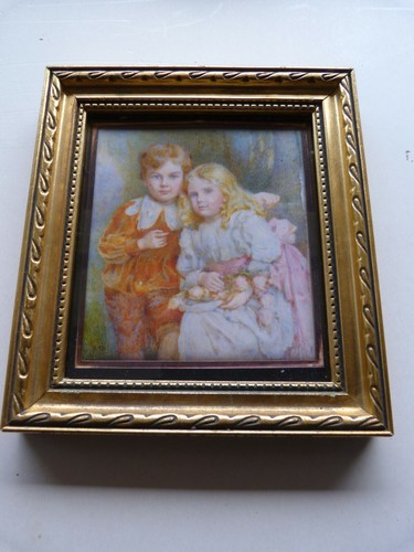 Ancienne miniature frere et - ancienne, "frere