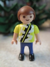 garçon enfant cheveux marron course moto kart vélo PLAYMOBIL 4780 70425