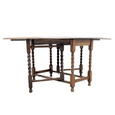 Table gateleg en chêne d'époque XIXème