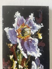 Tableau Peinture Orchidées, Huile Sur Toile Signé