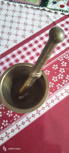 Ancien mortier bronze - mortier,